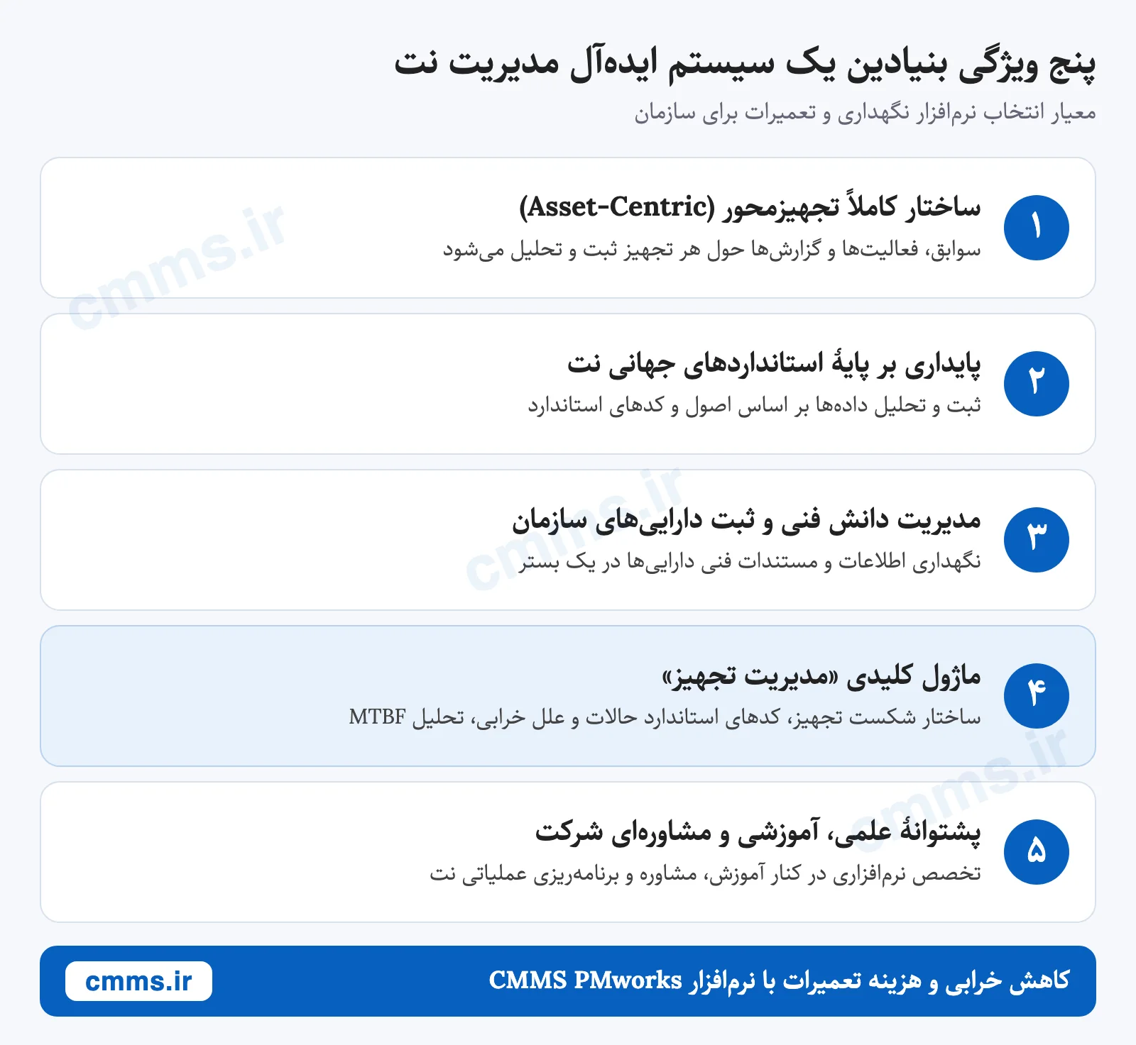 بهترین نرمافزار CMMS ایرانی بهترین نرمافزار CMMS ایرانی
